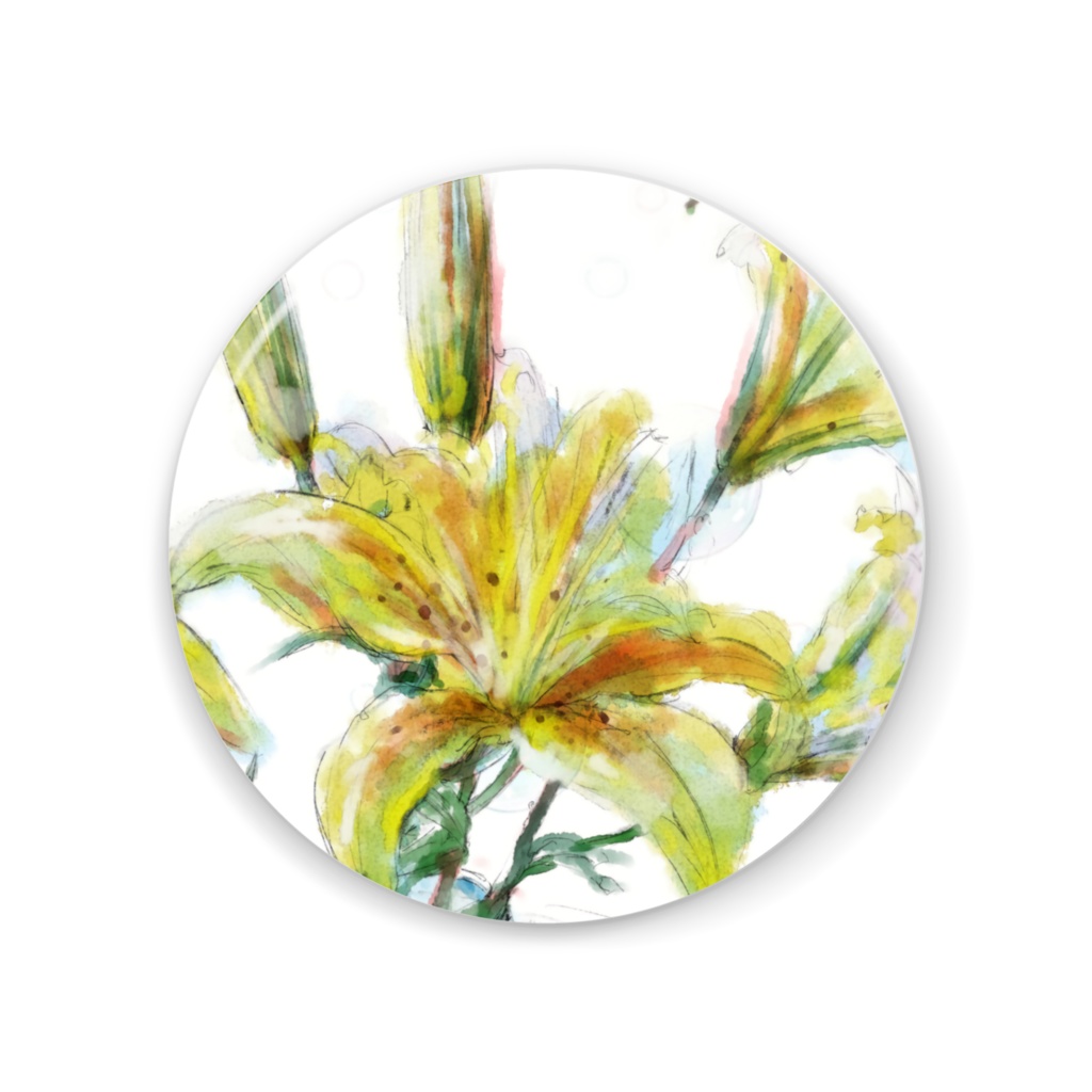 百合の缶ミラー