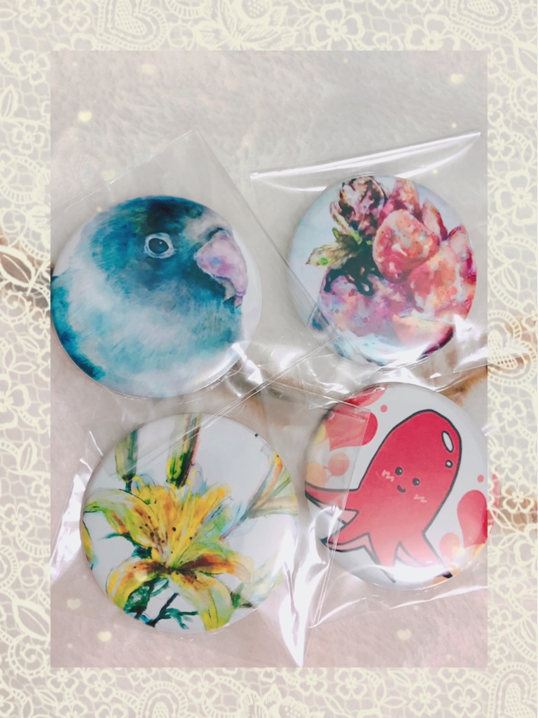 百合の缶ミラー