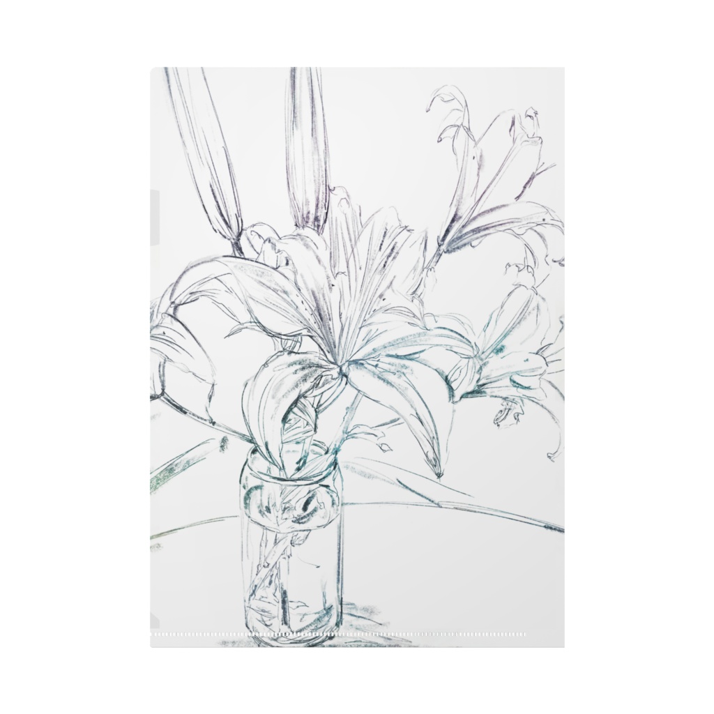 百合のクリアファイル