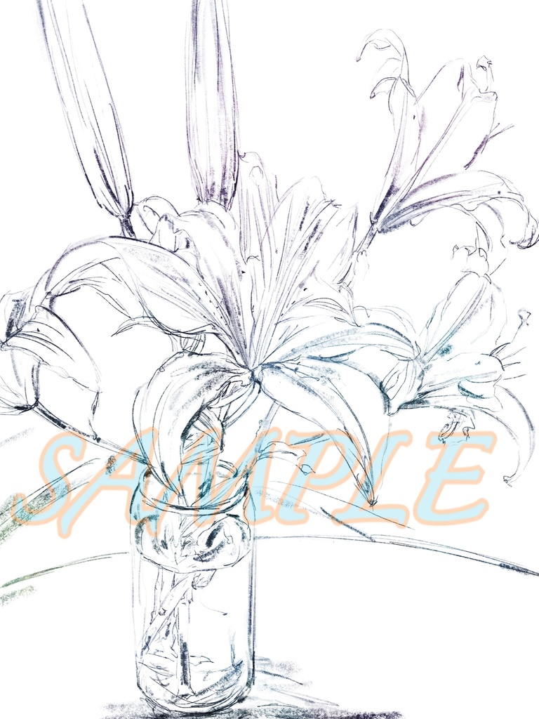 百合のクリアファイル