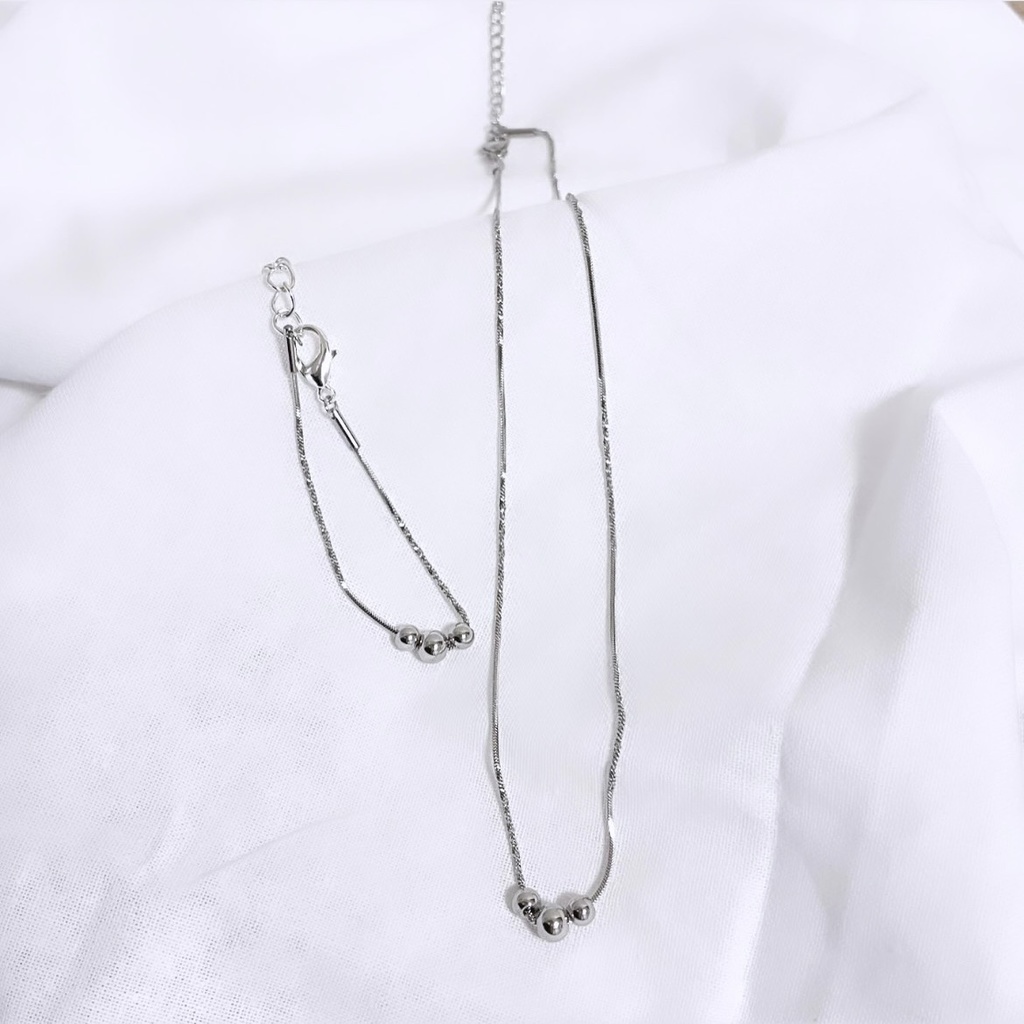 ▲3dot All stainless necklace