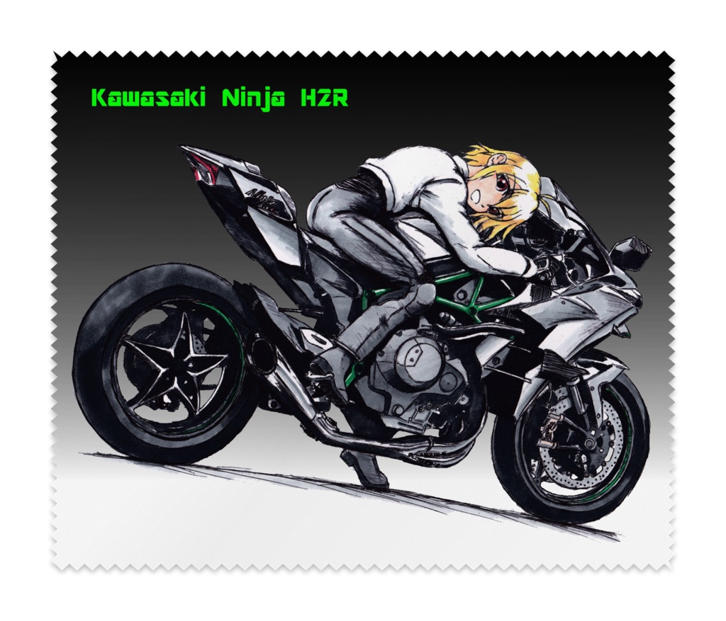 バイク絵メガネ拭き(全4種)