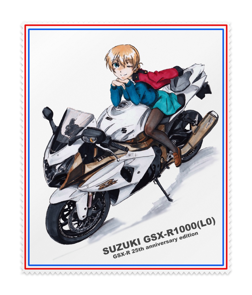 バイク絵メガネ拭き(全4種)