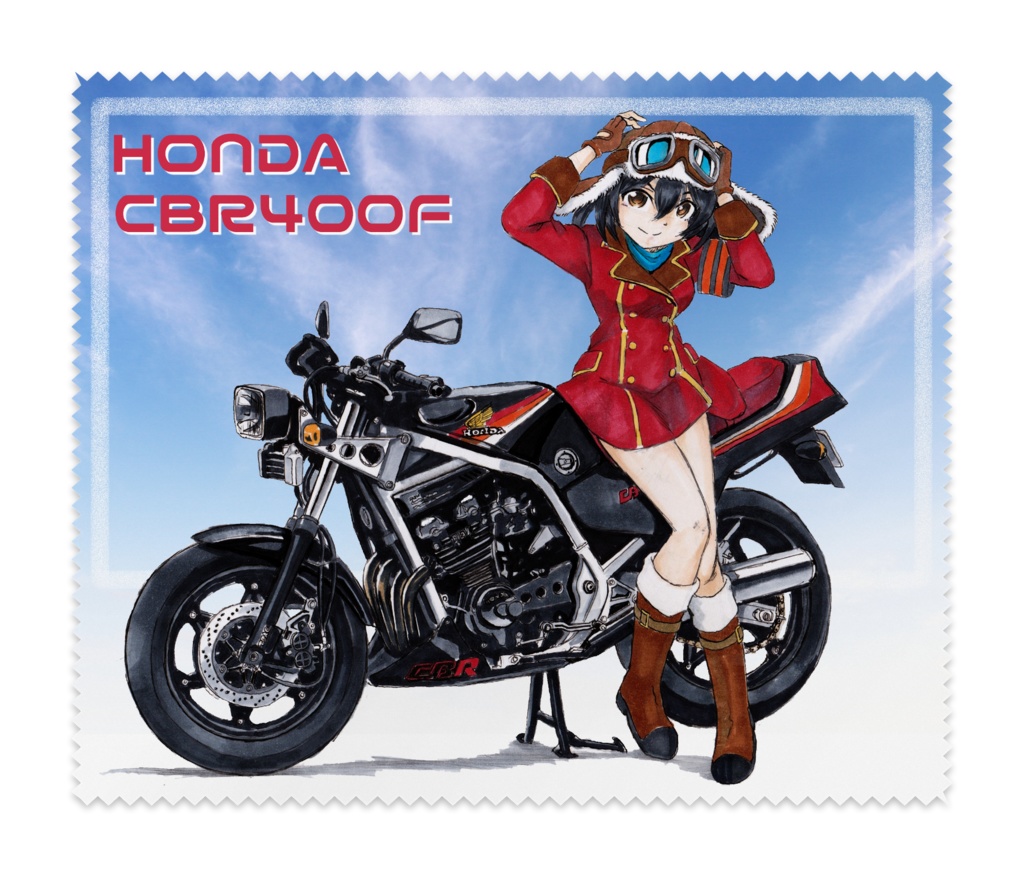 バイク絵メガネ拭き(全4種)