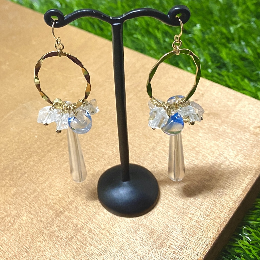 <夜蘭>モチーフイヤリング/ピアス