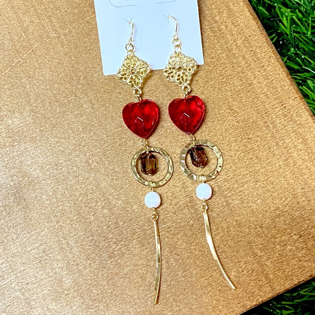 <アンバー>モチーフイヤリング/ピアス