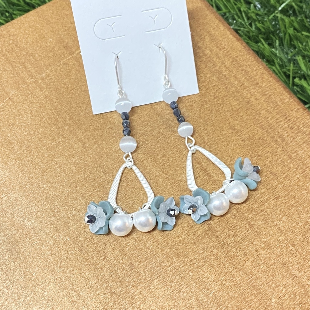 <藍硯>モチーフイヤリング/ピアス