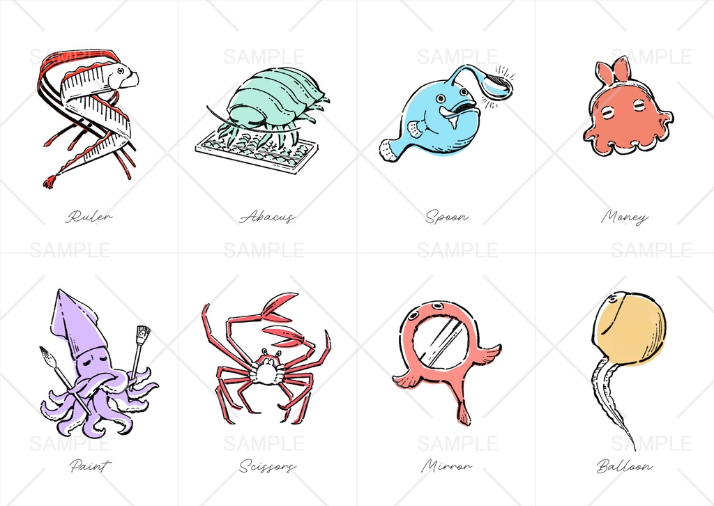 【無料PDF配布】深海生物の選び取りカード