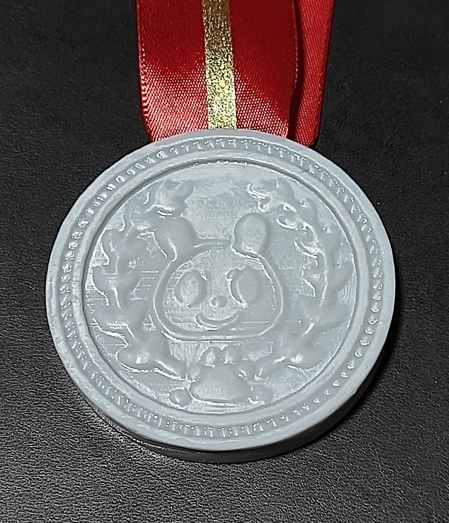 パンダメダル(リボン通し穴付き)