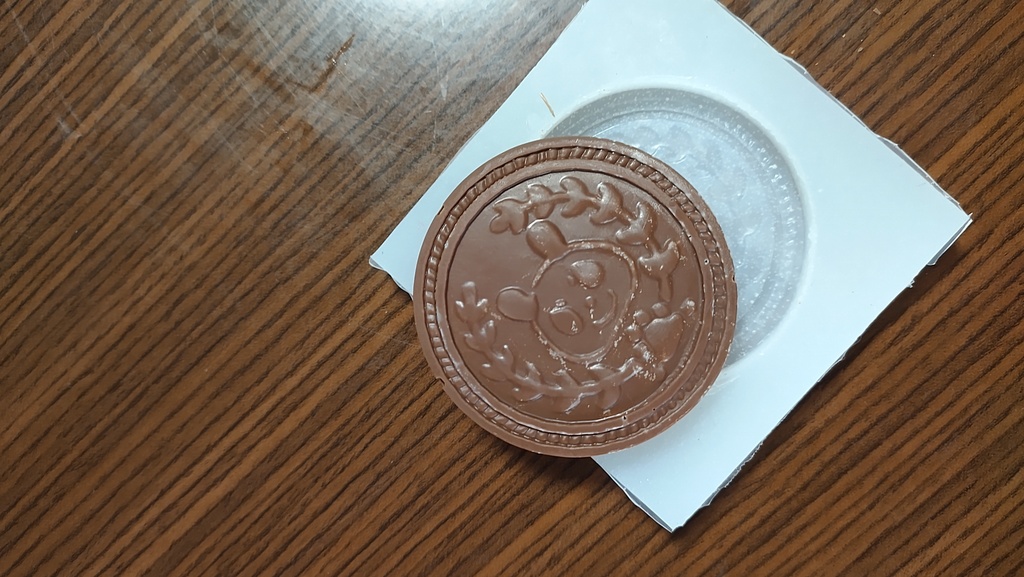 パンダレリーフ入りメダル 食用シリコン型