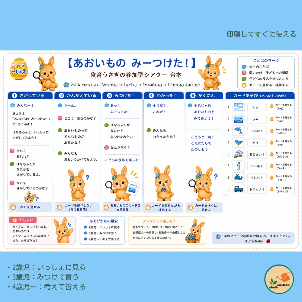 PT003 あおいもの みーつけた!|参加型シアター