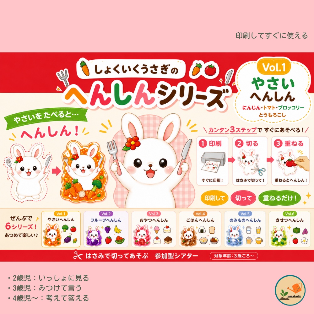 CUHS001_しょくいくうさぎの やさいへんしん