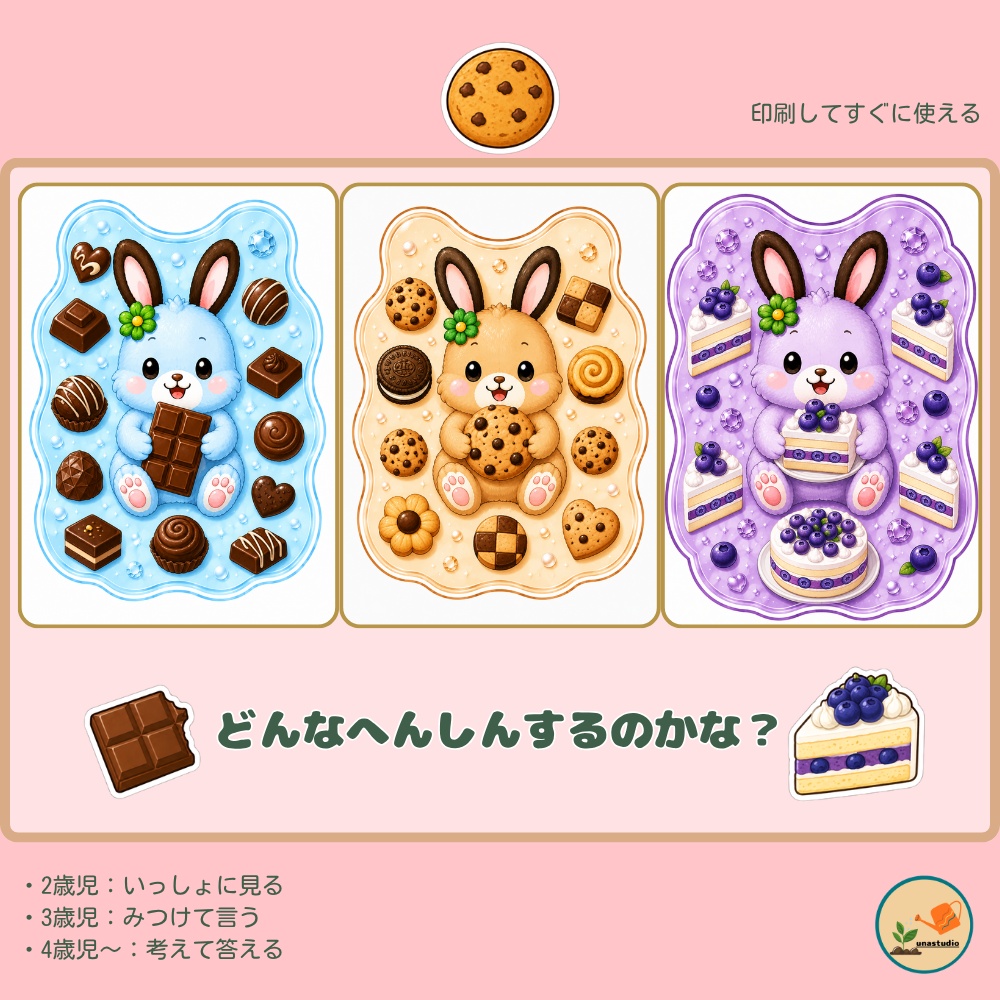 CUHS003_しょくいくうさぎの おやつへんしん