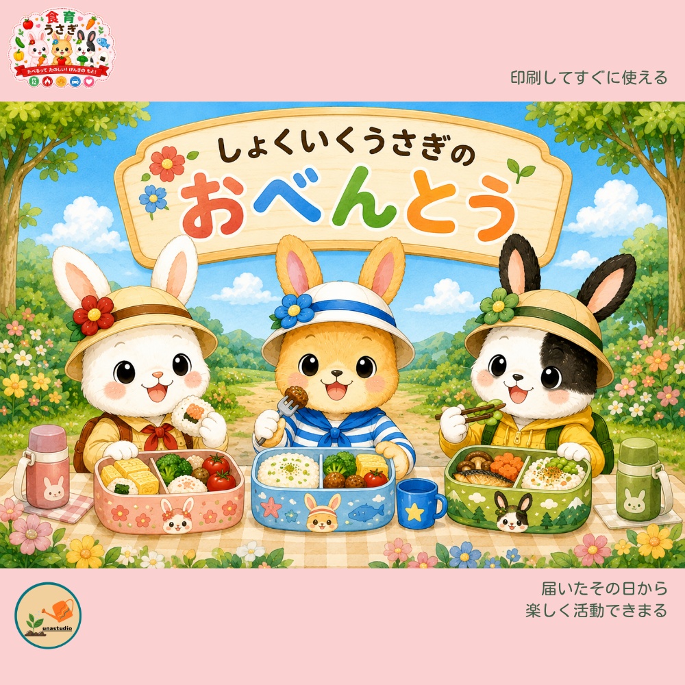 CUBG005_しょくいくうさぎの おべんとう