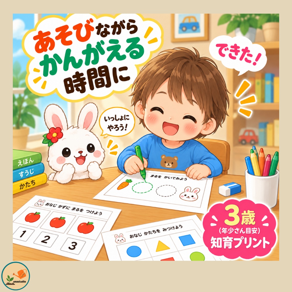 CUKA01 うさぎの チャレンジプリント「ことばで あそぼう」