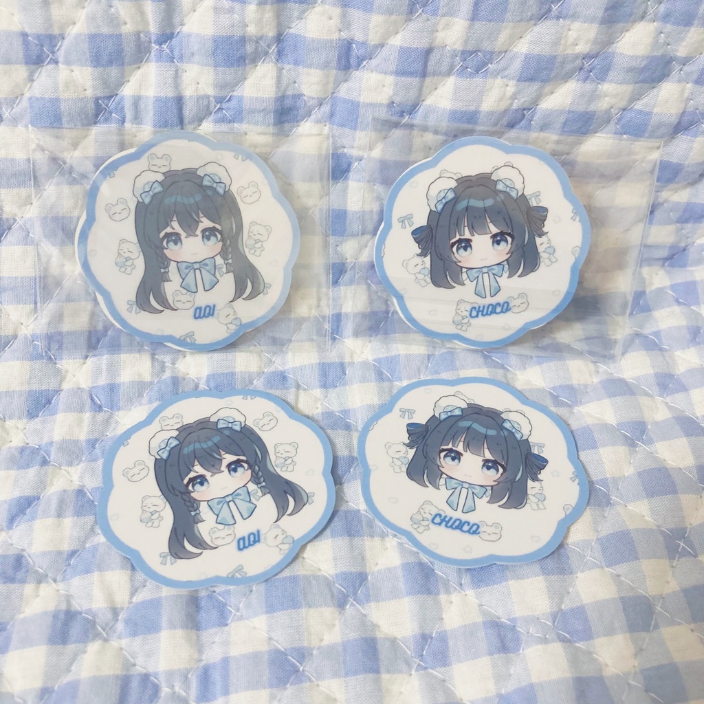 お顔ステッカー