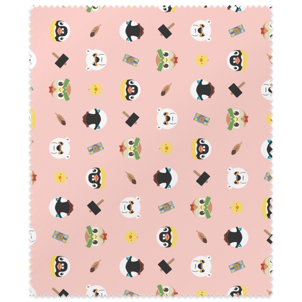 メガネ拭き（パターン柄・ピンク）