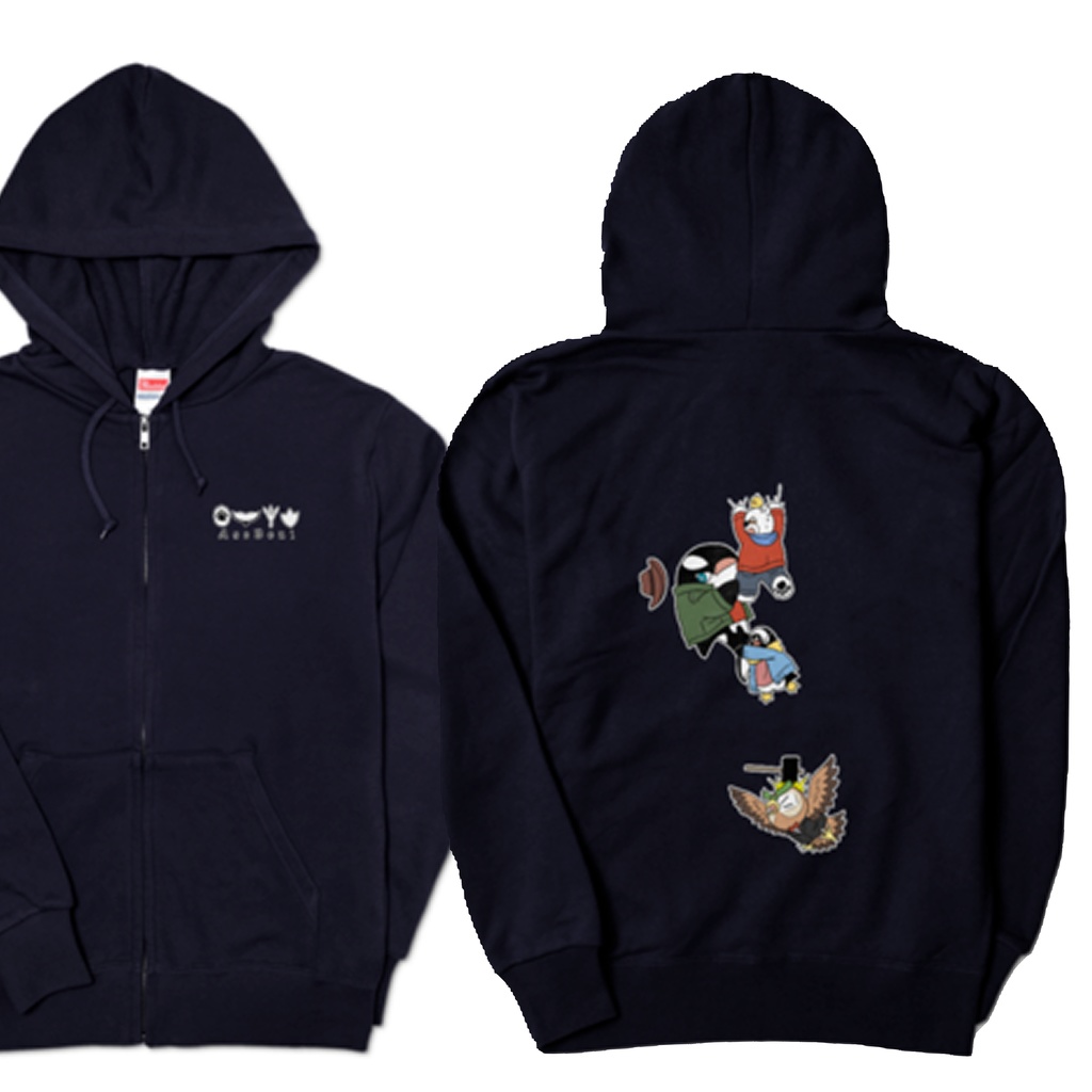 ジップパーカー　あそびいと（ネイビーorバーガンディ）