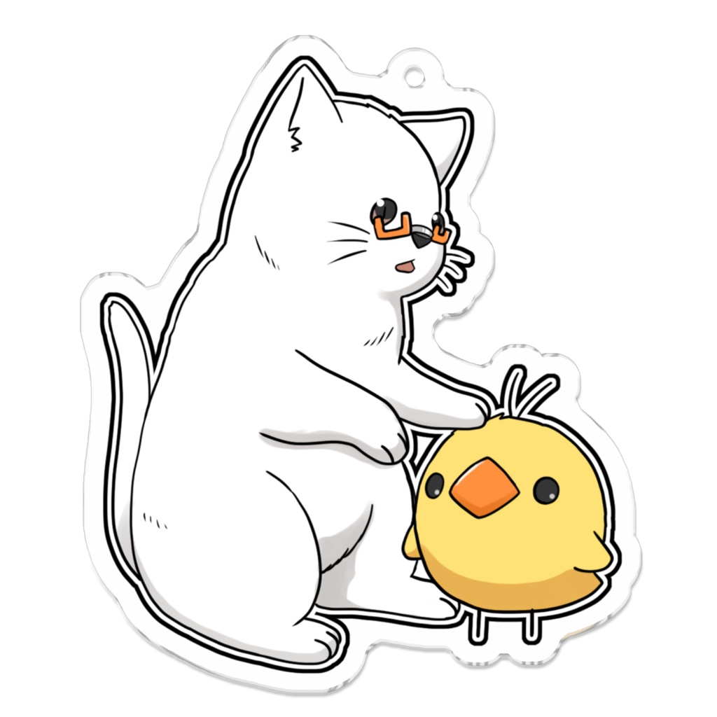 アクリルキーホルダー(ねこびー&ぴーよこちゃん)