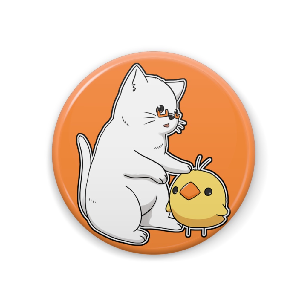 缶バッジ（ねこびー＆ぴーよこちゃん）
