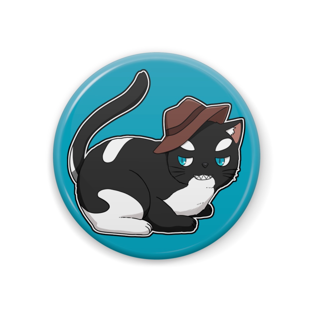 缶バッジ(ねこあさぎ)