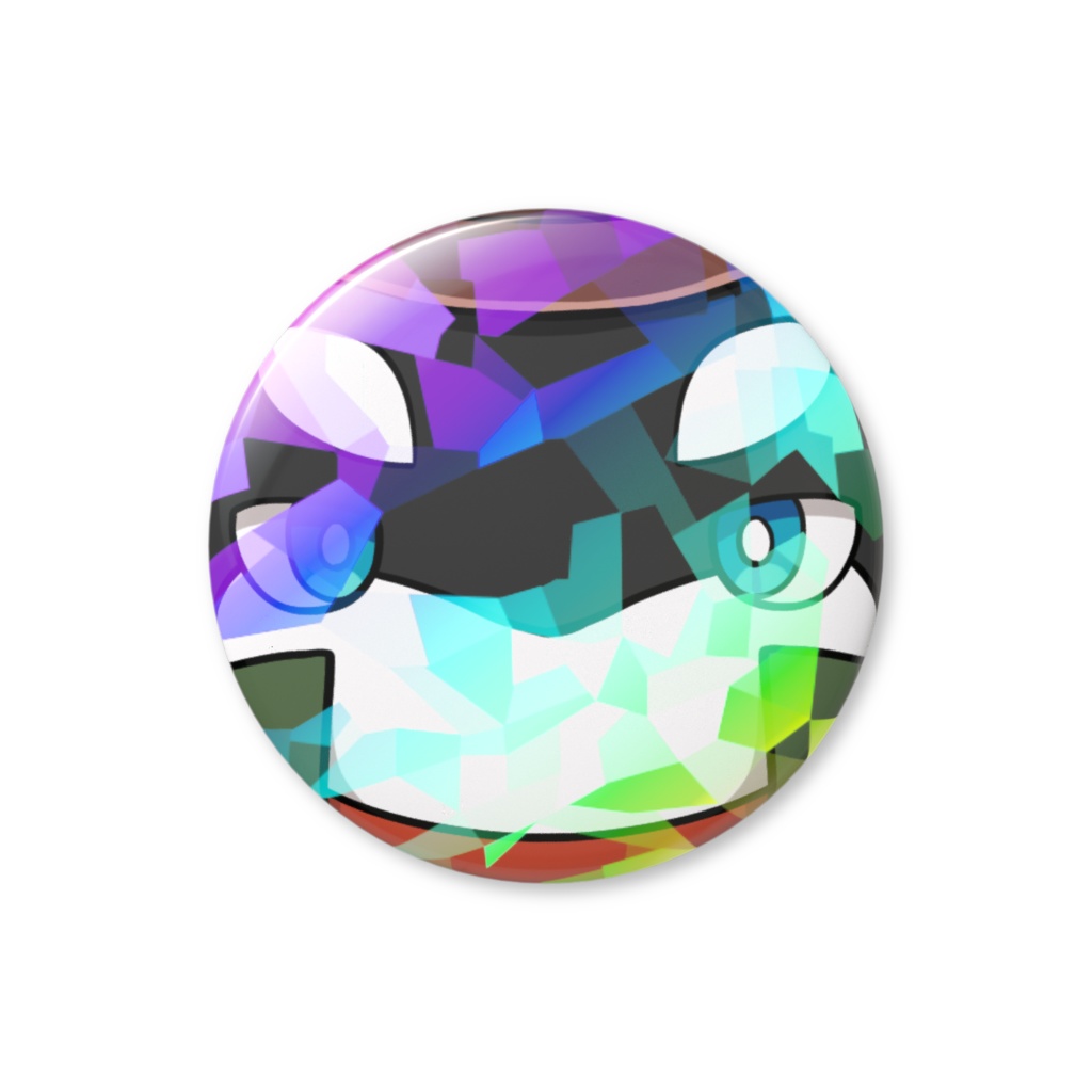 ホログラム缶バッジ あさぎ(ドアップ)