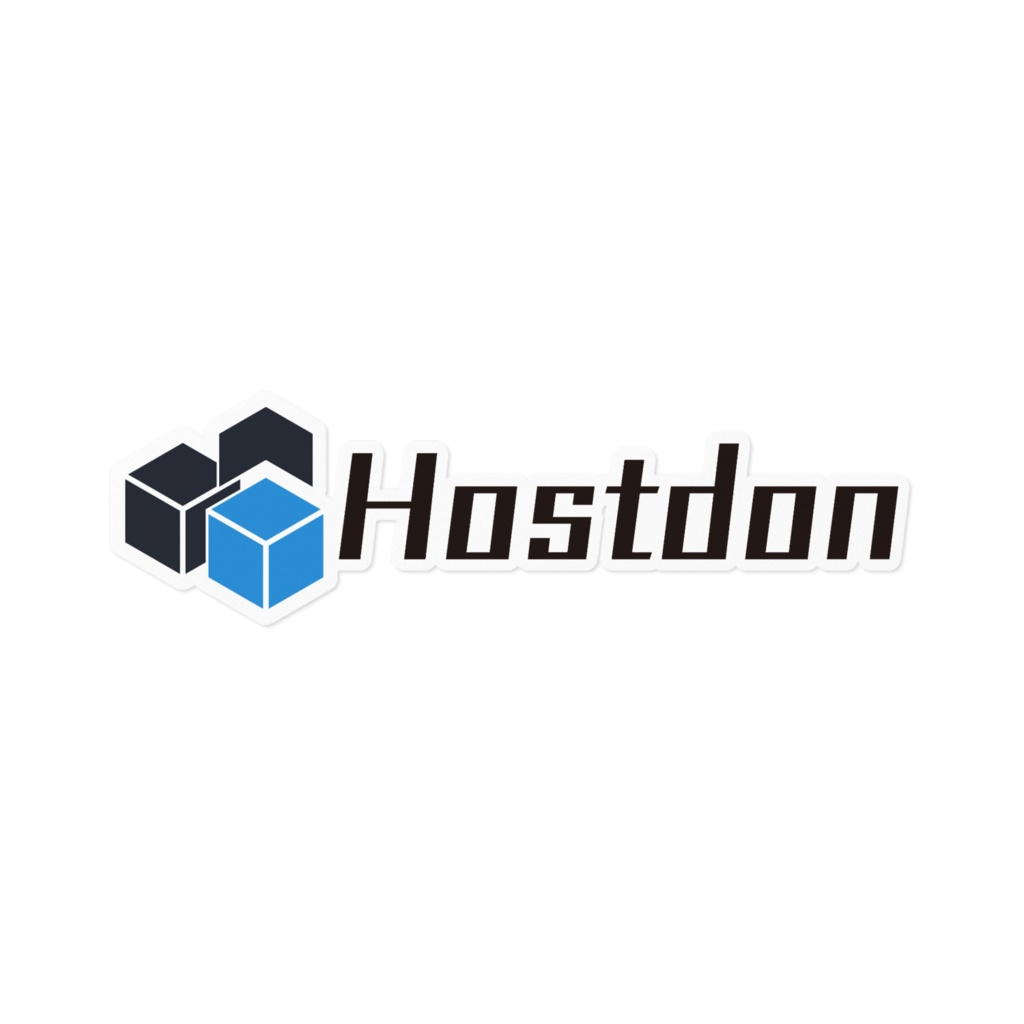 Hostdonステッカー (透過 枠有り 大)