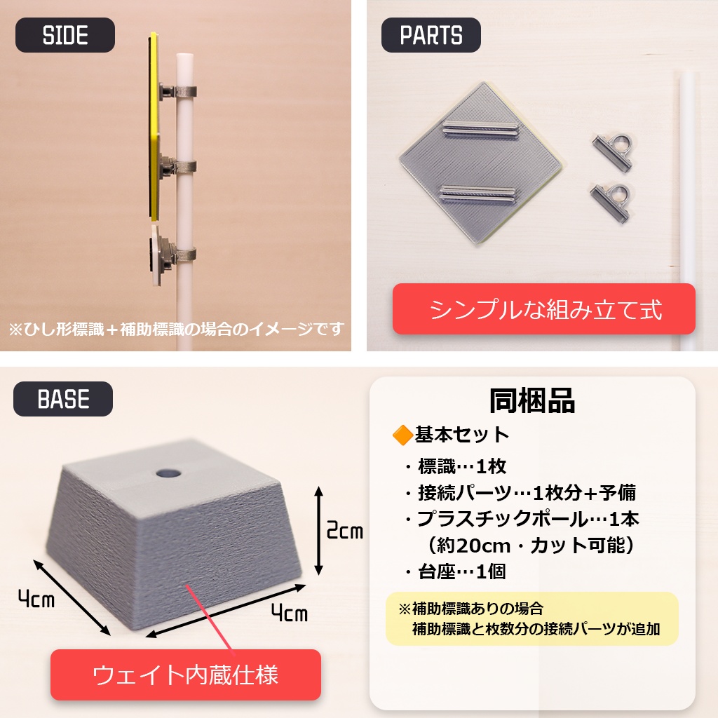 ミニチュア標識「さわらないでください・ご自由にお取りください」(1/12スケール)