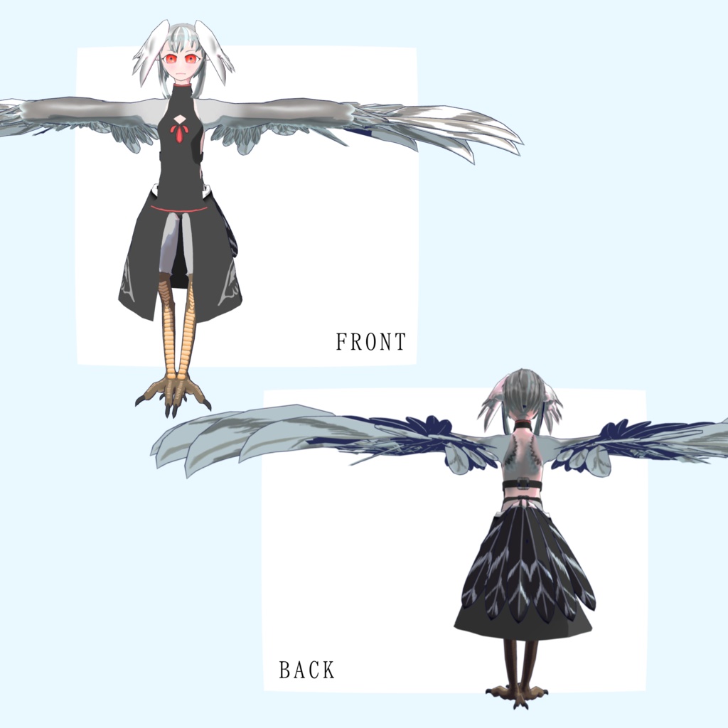 オリジナル3Dモデル「四ツ翼」