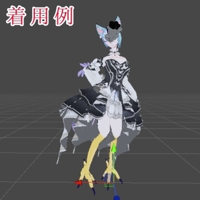 【無料】黒薔薇のヘッドドレス【MA対応】