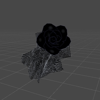 【無料】黒薔薇のヘッドドレス【MA対応】