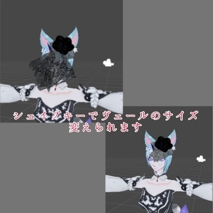 【無料】黒薔薇のヘッドドレス【MA対応】