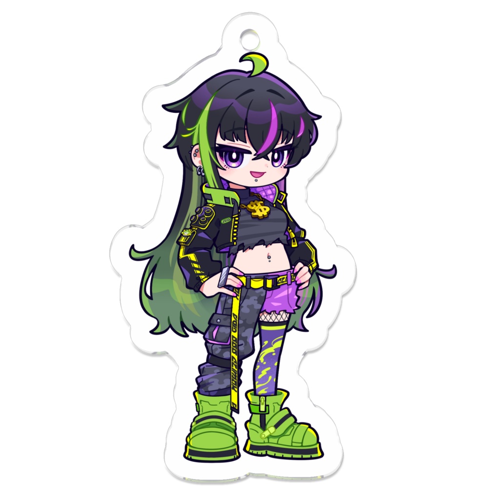 ミニサイバーパンク縫龍アクリルキーホルダー