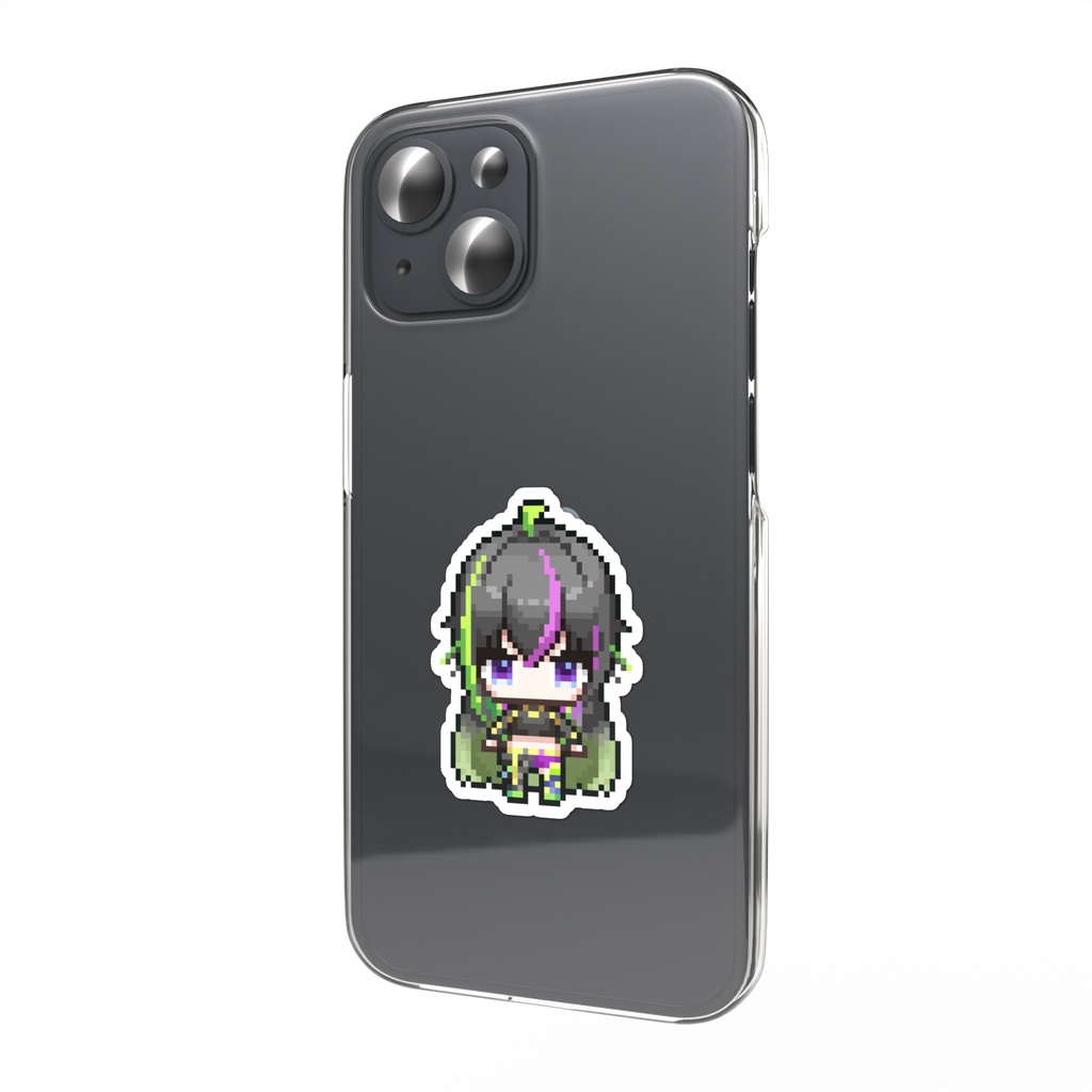 ドット絵サイバーパンク縫龍スマホステッカー