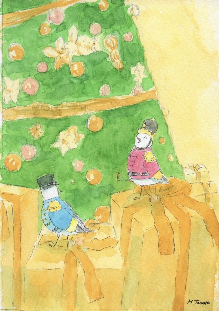 【額装原画】クリスマスパーティーへ！