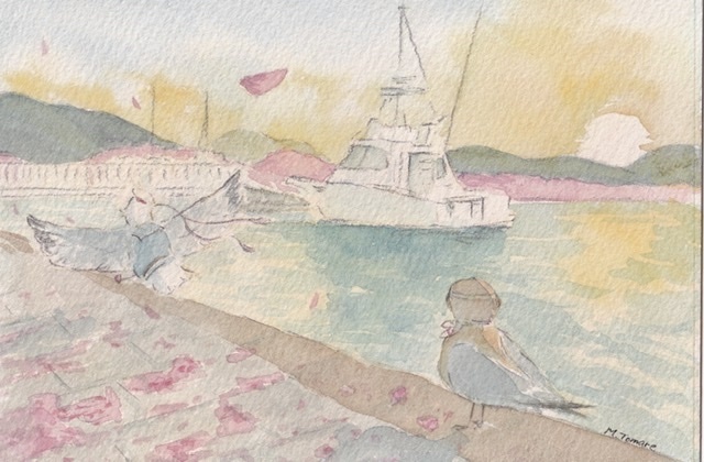 【額装原画】春の夕暮れ