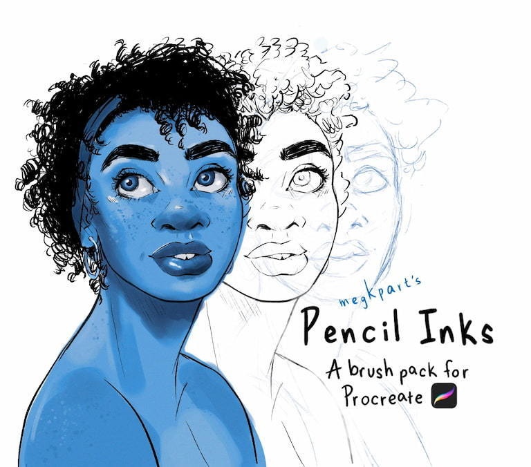 超質感の良い鉛筆インクブラシ 18種類【procreate用】