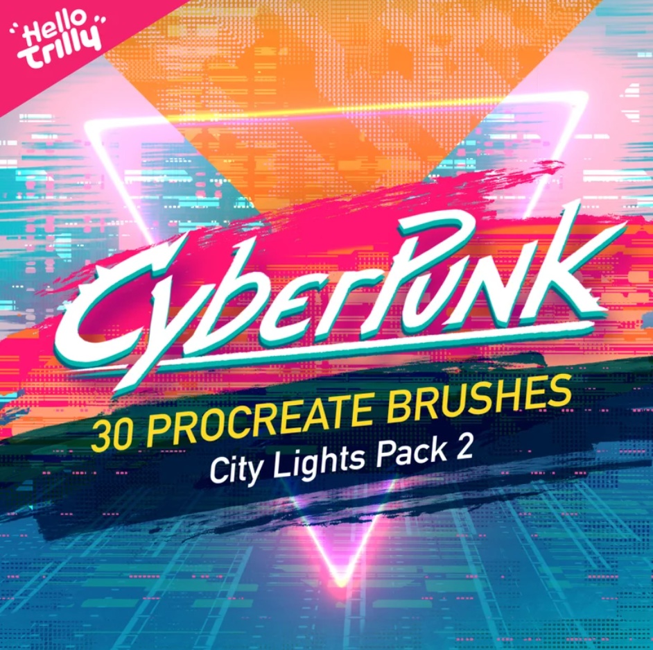 CyberPunk Procreate ブラシ - パック Ⅱ! 30種類【procreate用】