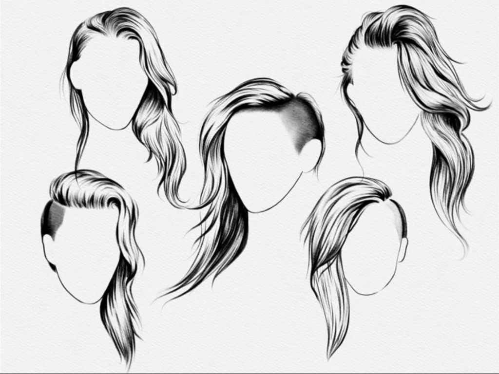 CyberPunk ヘアスタイル ブラシ 20種類【procreate用】