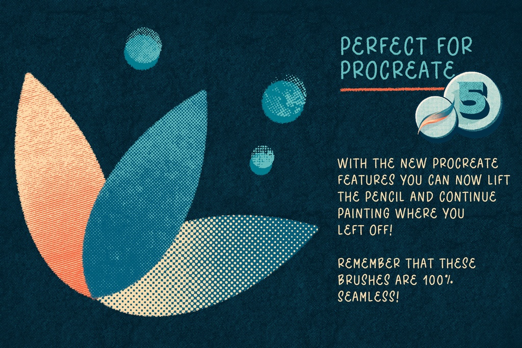 ダーティハーフトーンテクスチャブラシセット 42+5種類【procreate用】