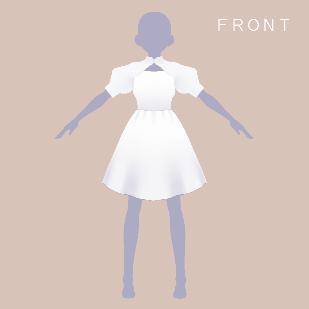 【 #VRoid】カタガミドレス