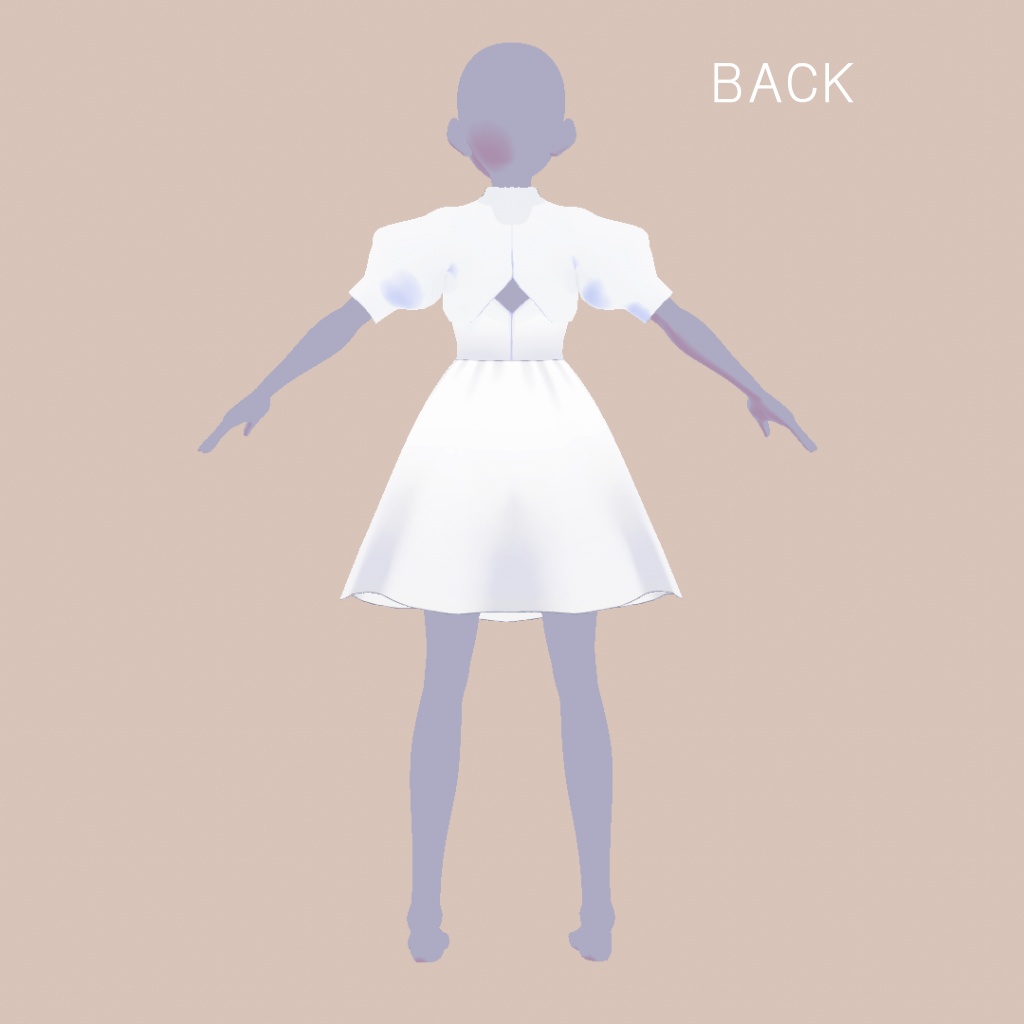 【 #VRoid】カタガミドレス