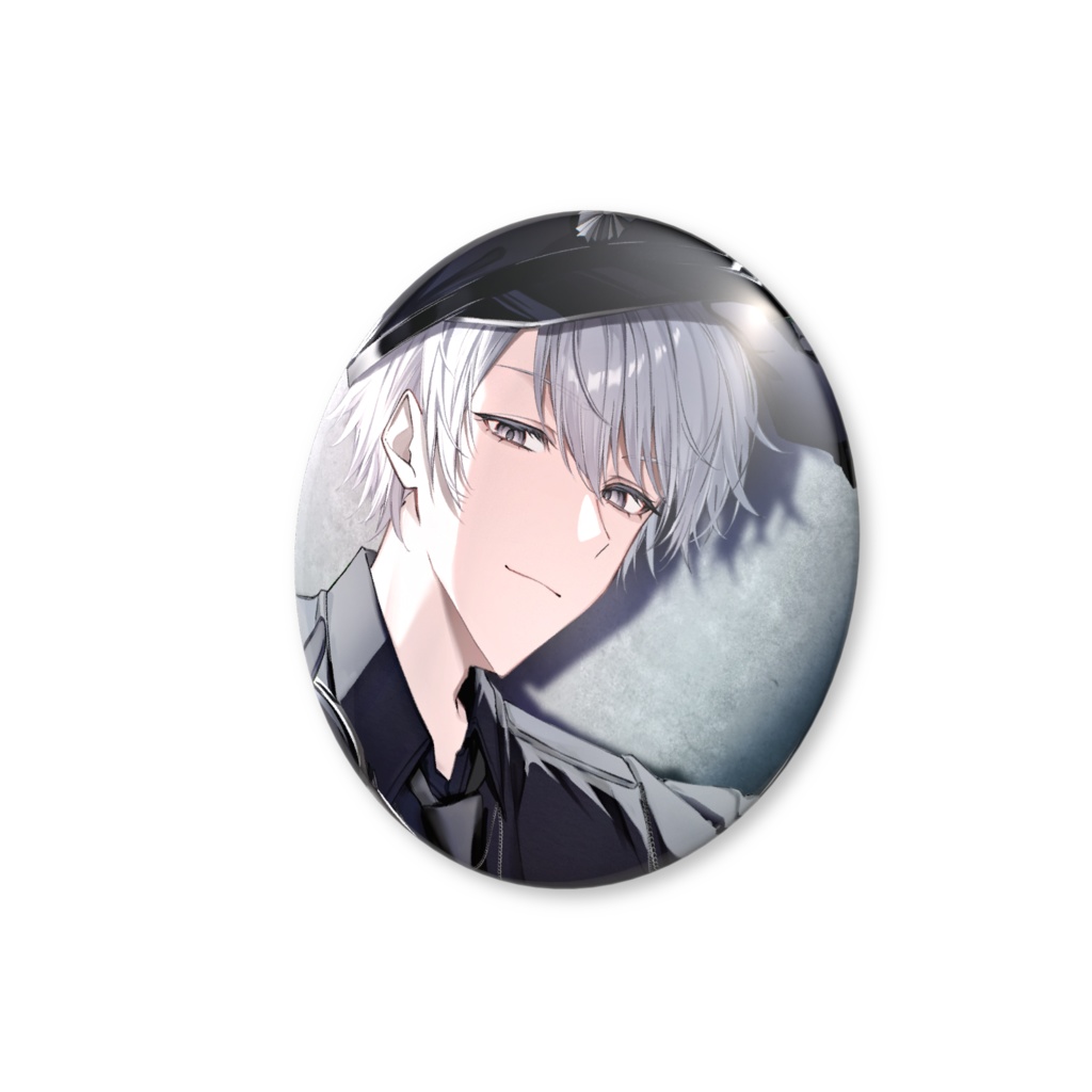 【1周年記念グッズ】黒ポリノーマン 缶バッジ