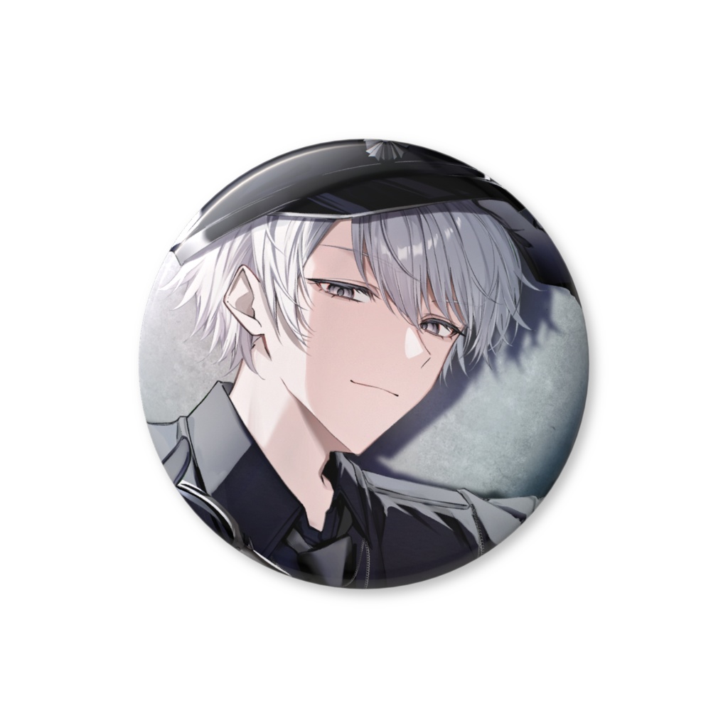 【1周年記念グッズ】黒ポリノーマン　缶バッジ