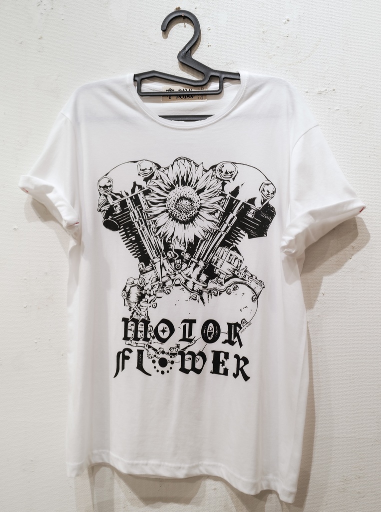 「MOTOR FLOWER」バンドTシャツ(WHITE)