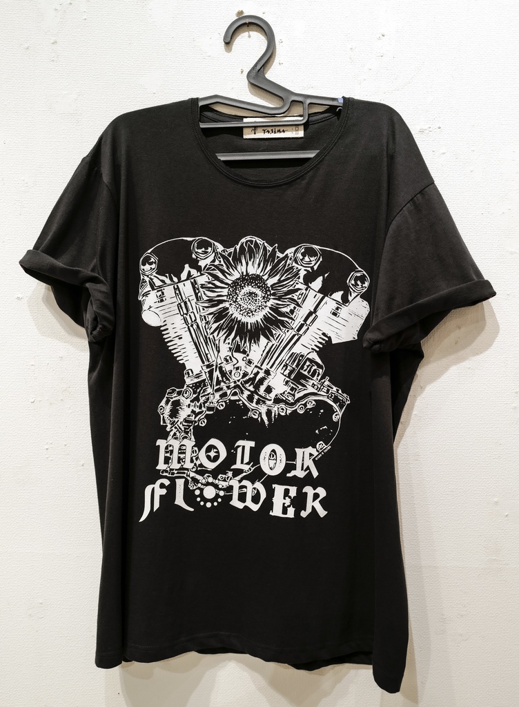 「MOTOR FLOWER」バンドTシャツ(BLACK)