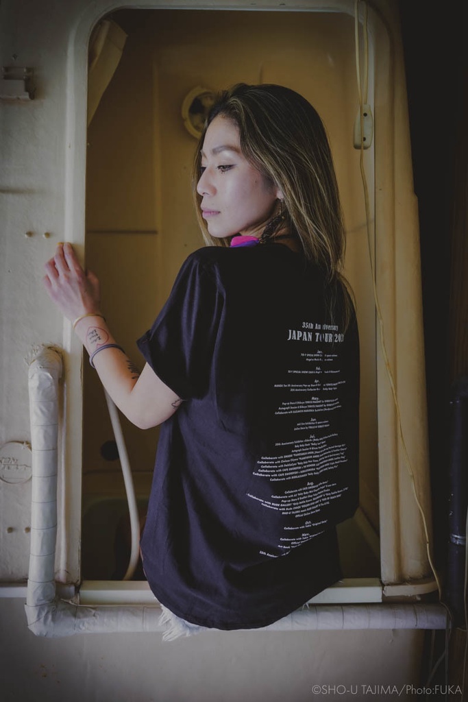「MOTOR FLOWER」バンドTシャツ(BLACK)