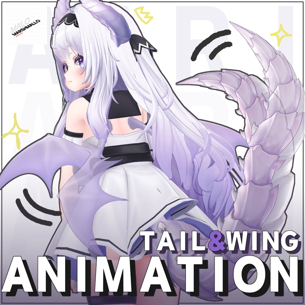 愛莉 (AIRI) Tail&Wing Animation + Face Animation