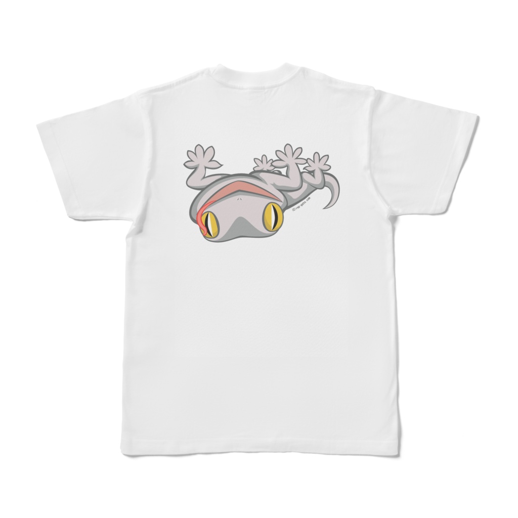 ニホンヤモリ舌出しTシャツ（バックプリント）
