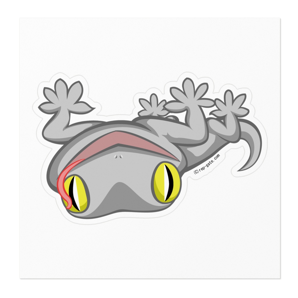 ニホンヤモリ舌出しステッカー